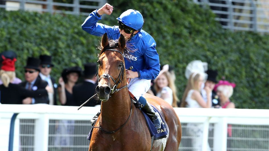 William Buick celebrates Old Persian's Royal Ascot win