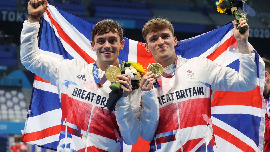 Tom Daley and Matty Lee after their stunning success in the synchro