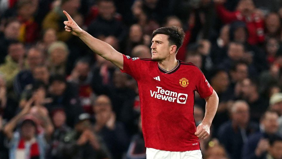 Harry Maguire celebrates