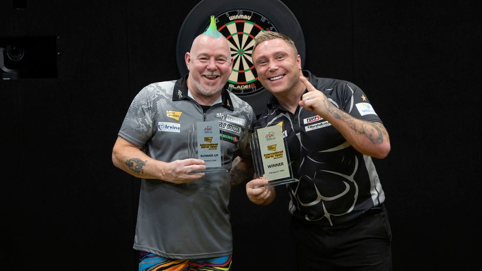 Gerwyn Price and Peter Wright (Picture: Kais Bodensieck/PDC Europe)