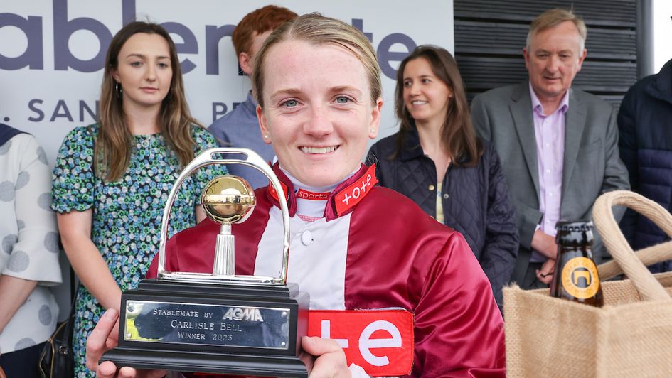 Hollie Doyle with the trophy at Carlisle (The Jockey Club/Grossick Photography)
