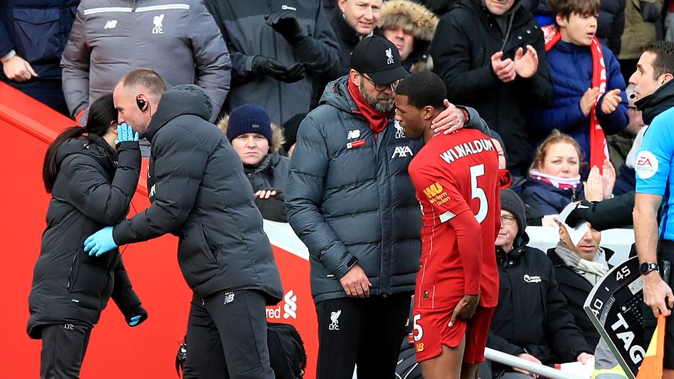Georginio Wijnaldum suffers a hamstring injury