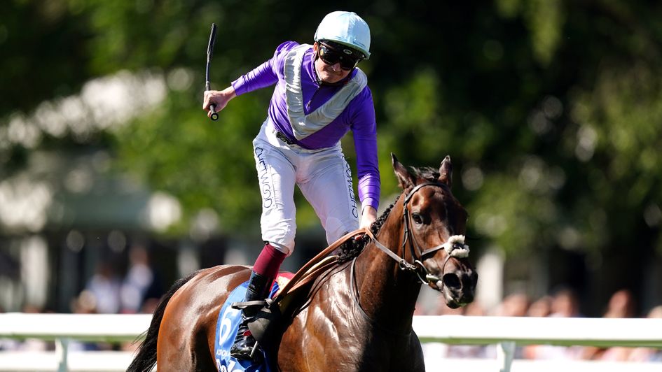 Rob Hornby celebrates Alcohol Free's July Cup win