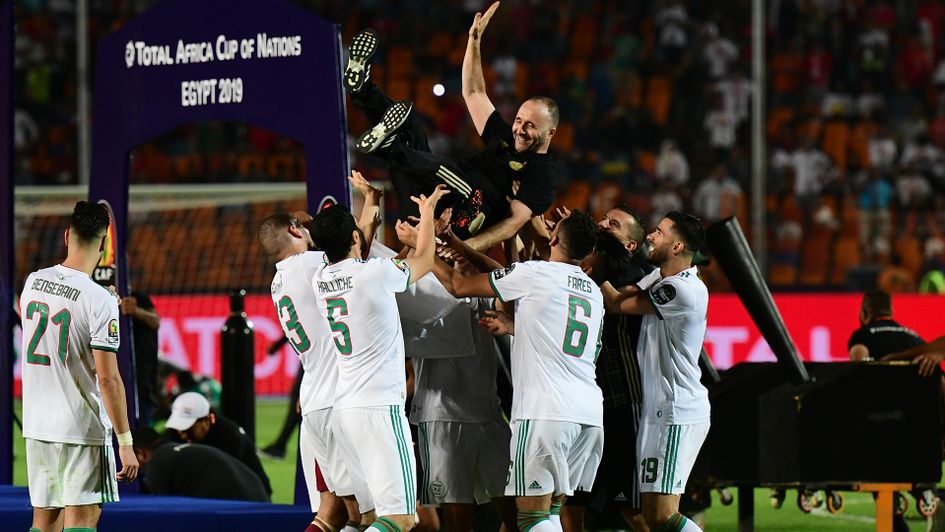 Algeria celebrate