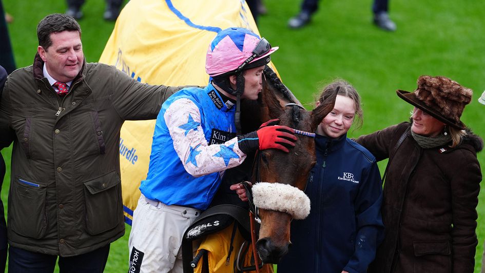 Mat Nicholls (far left) enjoys the moment with White Noise