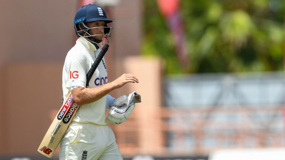Joe Root was caught behind for a duck