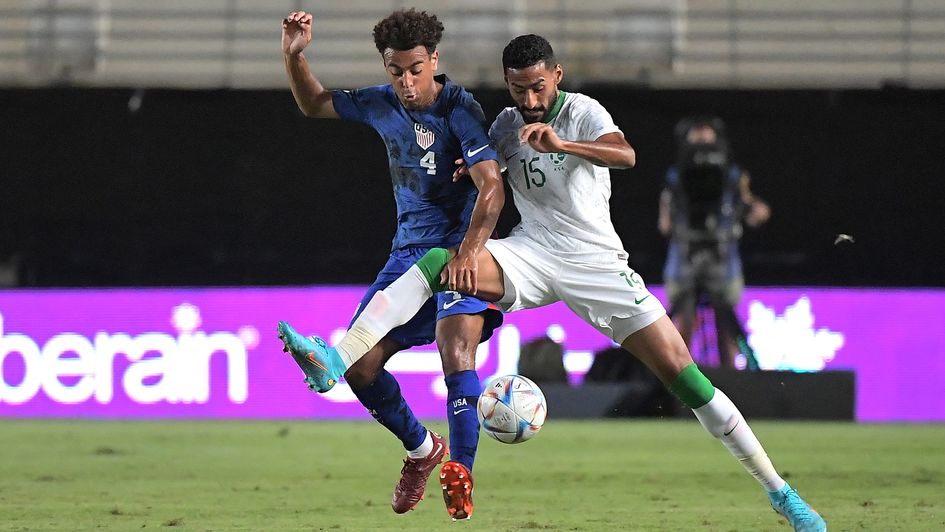 Tyler Adams in action for the USA