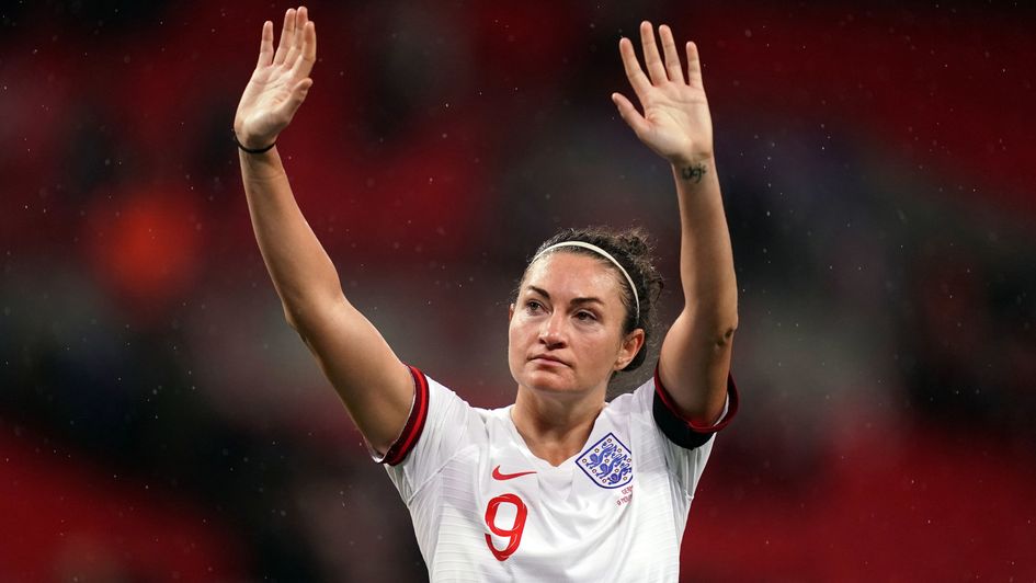 Jodie Taylor thanks fans after England Women's 2-1 defeat to Germany at Wembley