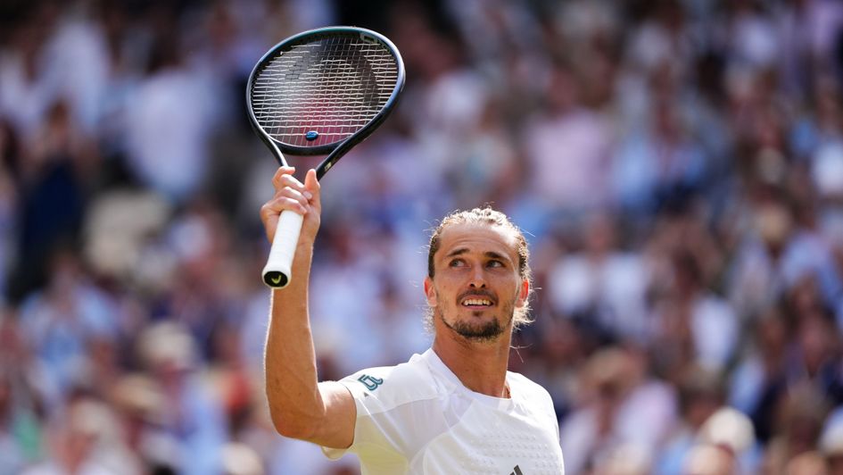 Alex Zverev celebrates his semi-final success