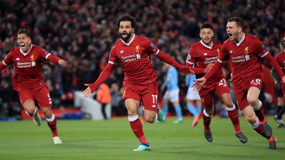 Mohamed Salah and Liverpool celebrate