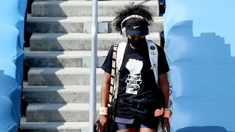 Naomi Osaka wore a Black Lives Matter t-shirt on to court