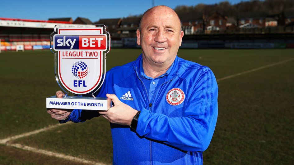 John Coleman: Accrington Stanley boss collects his award