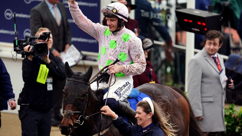 Paul Townend salutes the crowd on Gaelic Warrior