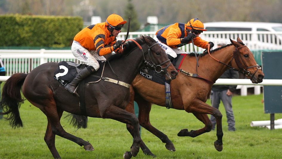 West Approach (nearside) winning at Cheltenham