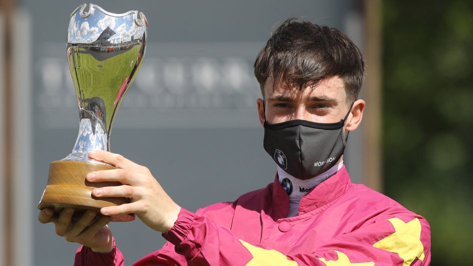 Shane Crosse celebrates with the trophy