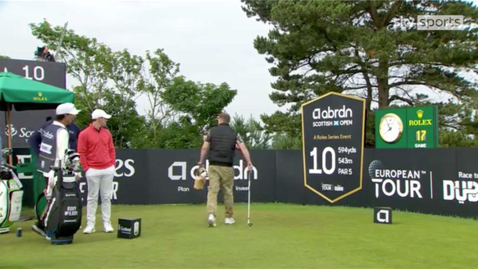 Scroll down to watch this crazy video of a fan stealing Rory McIlroy's club