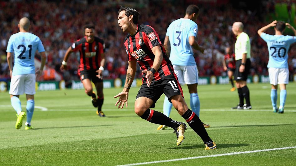 Charlie Daniels celebrates Bournemouth's opening goal