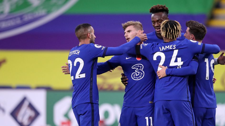 Chelsea celebrate Timo Werner's goal