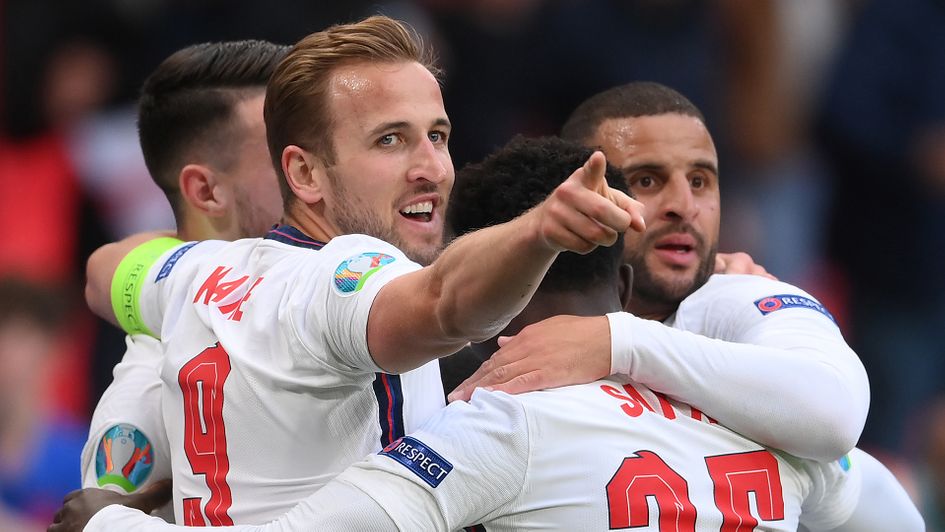England celebrate Raheem Sterling's goal against Czech Republic