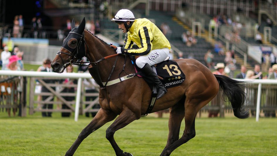 Tim Gredley rides Bivouac to victory in the Newmarket Town Plate