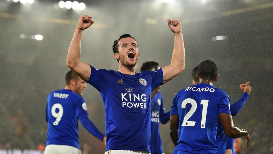 Ben Chilwell celebrates his goal against Southampton
