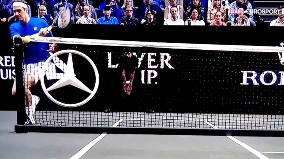 Scroll down to watch this incredible shot from Roger Federer