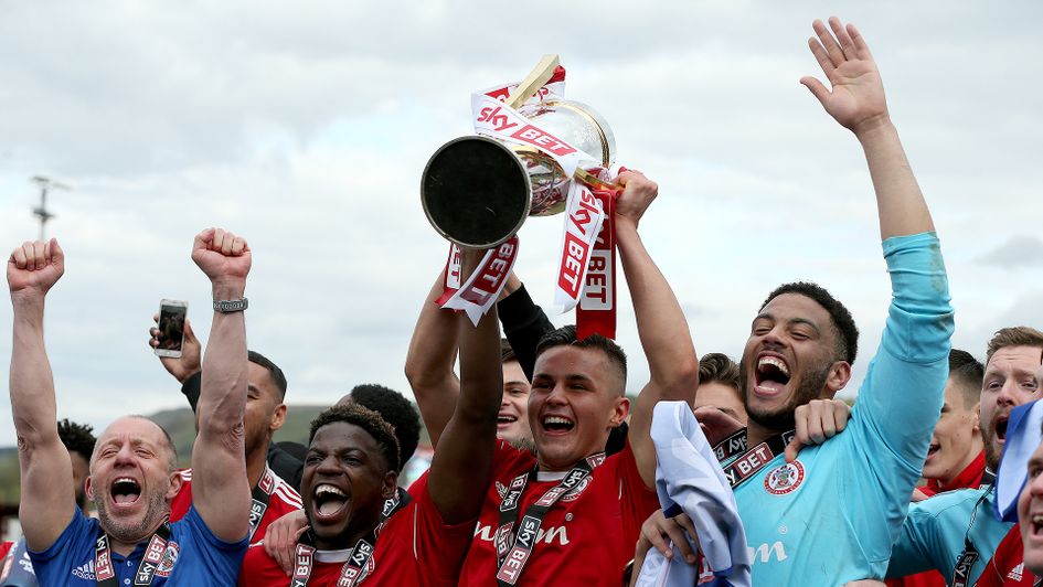 Accrington Stanley lift the Sky Bet League Two title