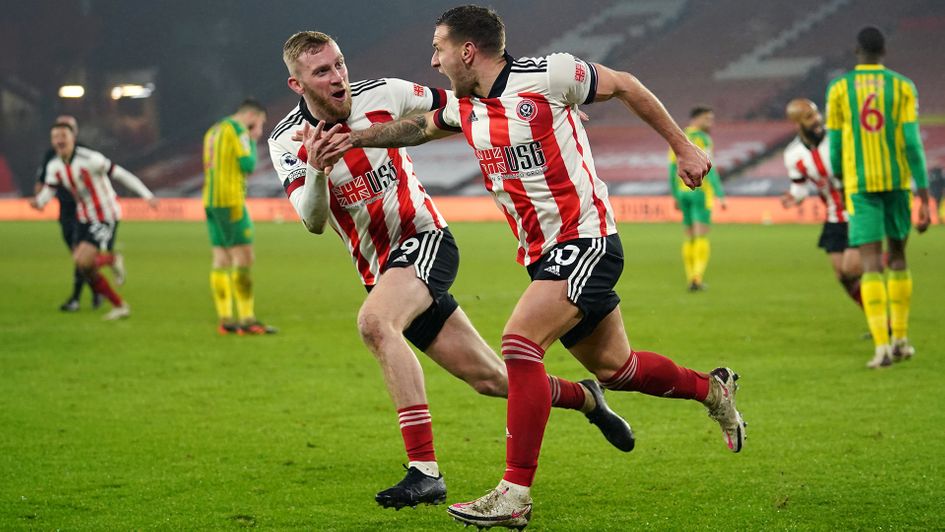 Billy Sharp celebrates his goal against West Brom