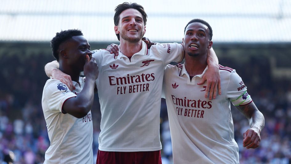 Bukayo Saka, Declan Rice and Gabriel