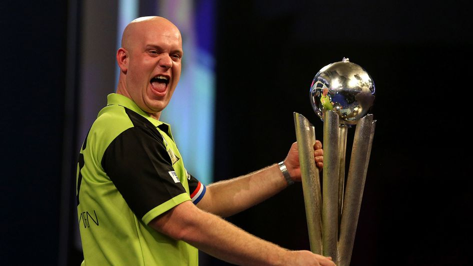 Michael van Gerwen celebrates winning the PDC World Darts Championship final