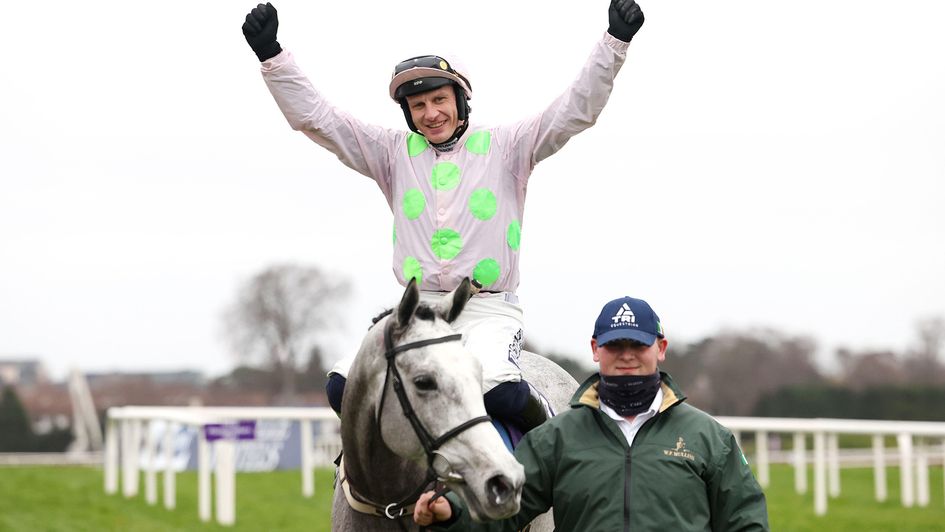 Paul Townend celebrates on Lossiemouth