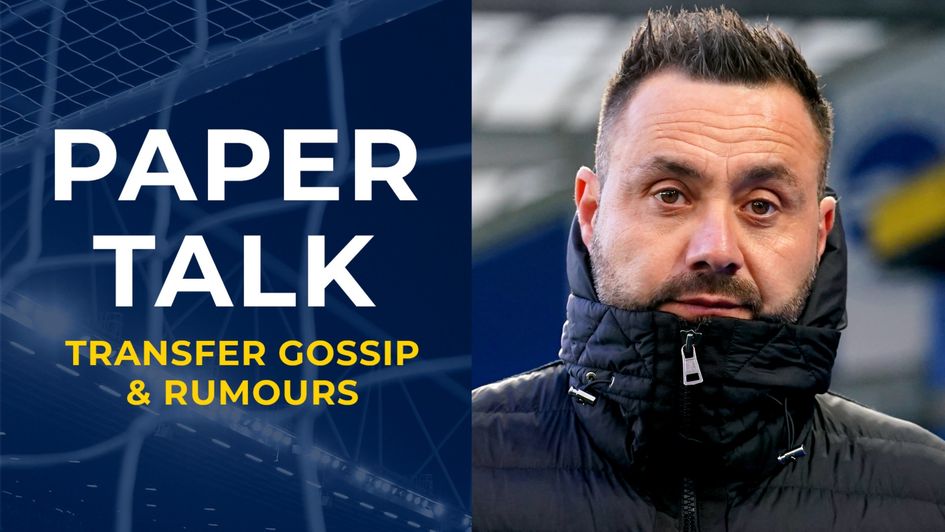 Paper Talk graphic with Brighton boss Roberto De Zerbi
