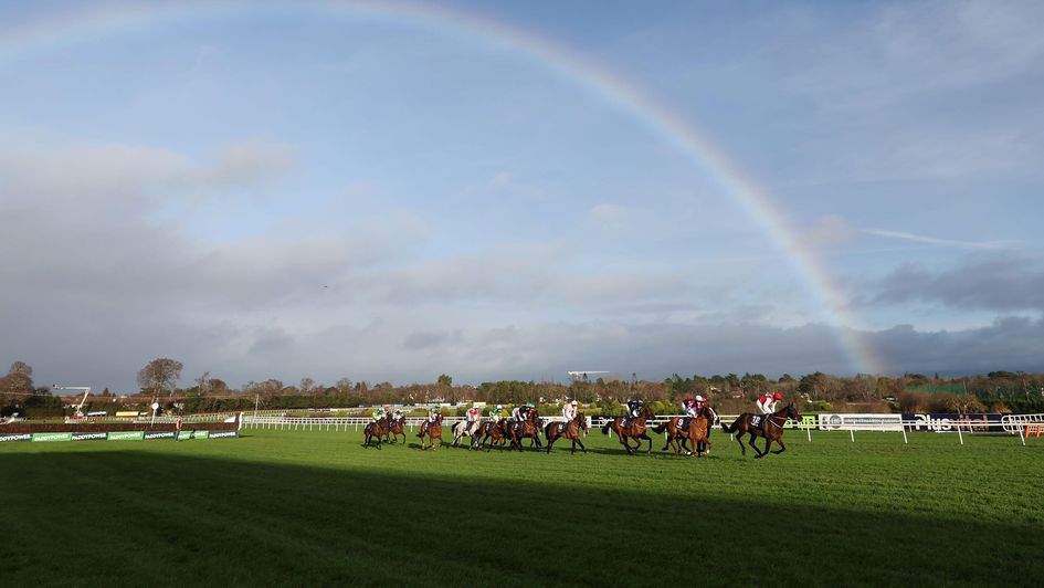 The action unfolds at Leopardstown