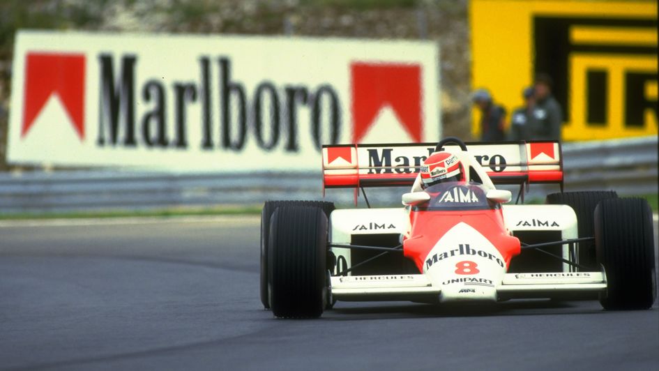 Niki Lauda: Pictured racing his McLaren in 1984