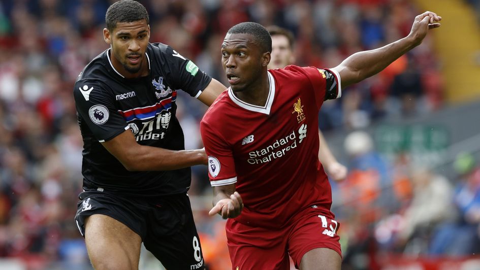 Ruben Loftus-Cheek (l) and Daniel Sturridge battle for the ball