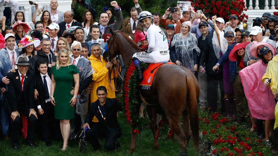 Justify after his Kentucky Derby win