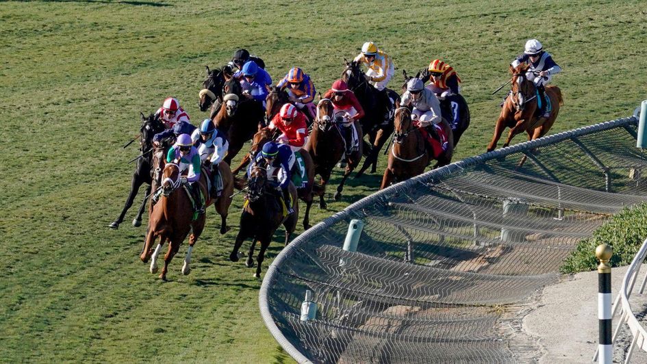 Turf action from Santa Anita