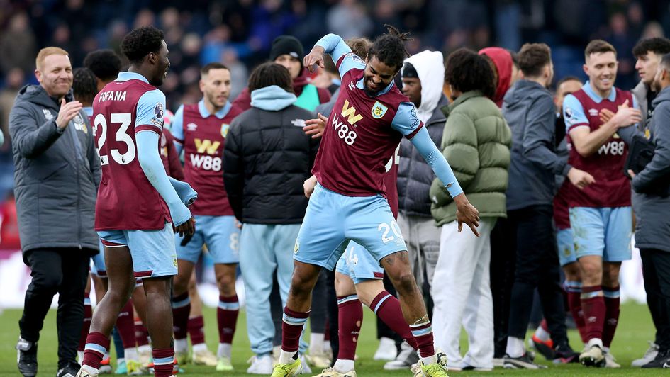 Burnley celebrate their victory
