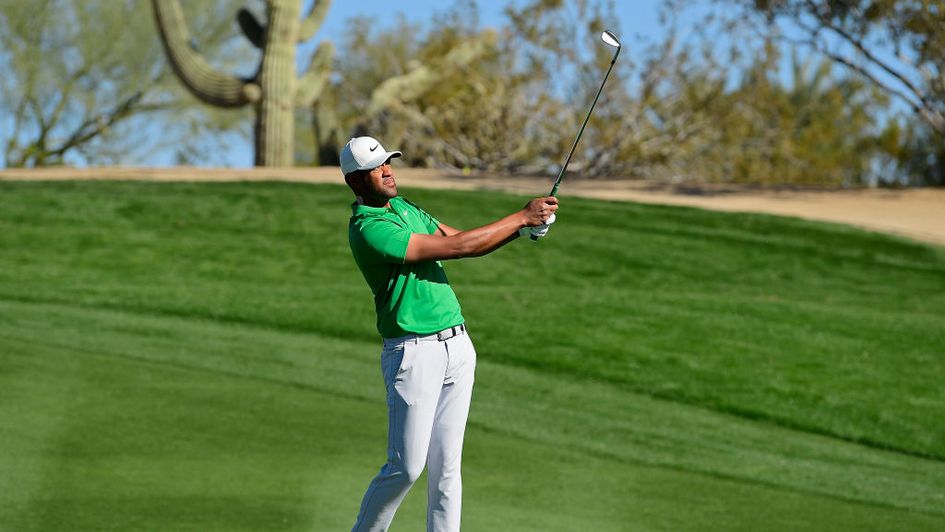 Tony Finau in action in Phoenix