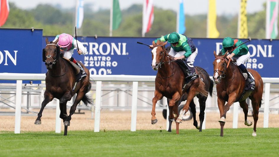 Kalpana (left) powers clear in the King George