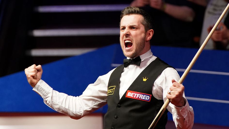 Mark Selby roars in elation having won his fourth world title at the Crucible