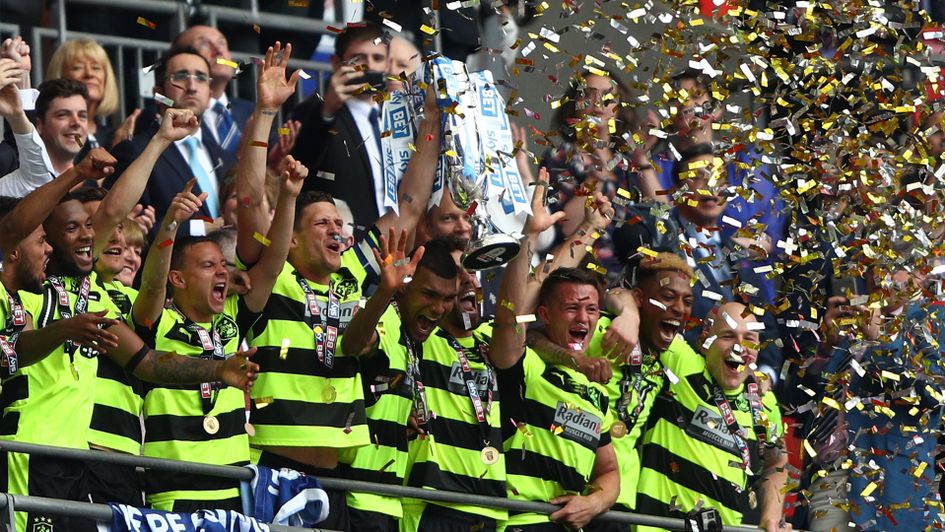 Huddersfield Town celebrate