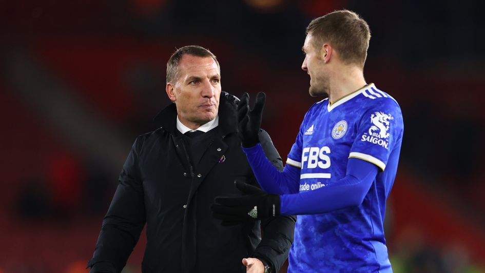Brendan Rodgers and Jamie Vardy