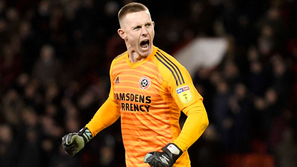 Dean Henderson: Sheff United goalkeeper celebrates their win over QPR