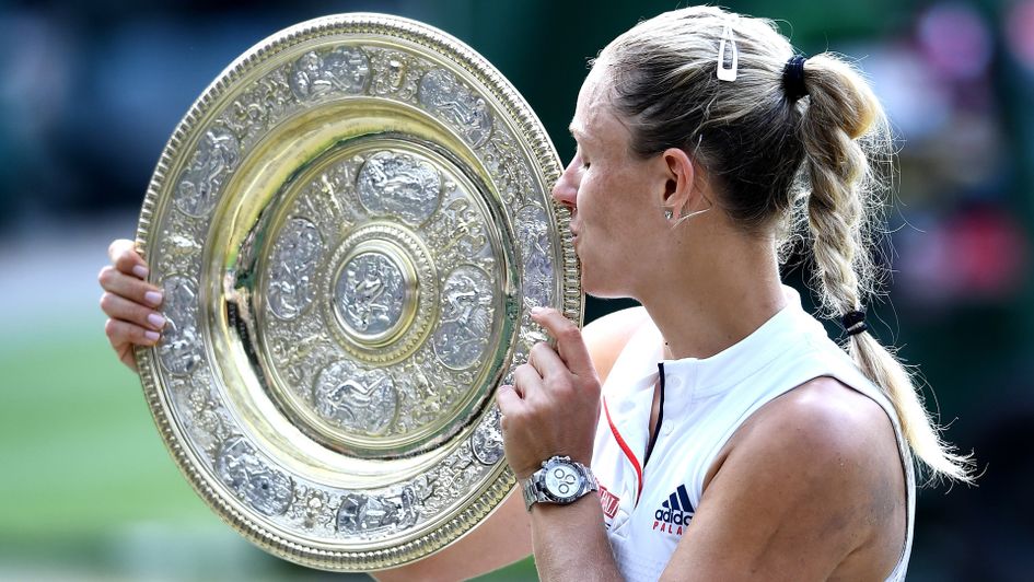 Angelique Kerber with her first Wimbledon title