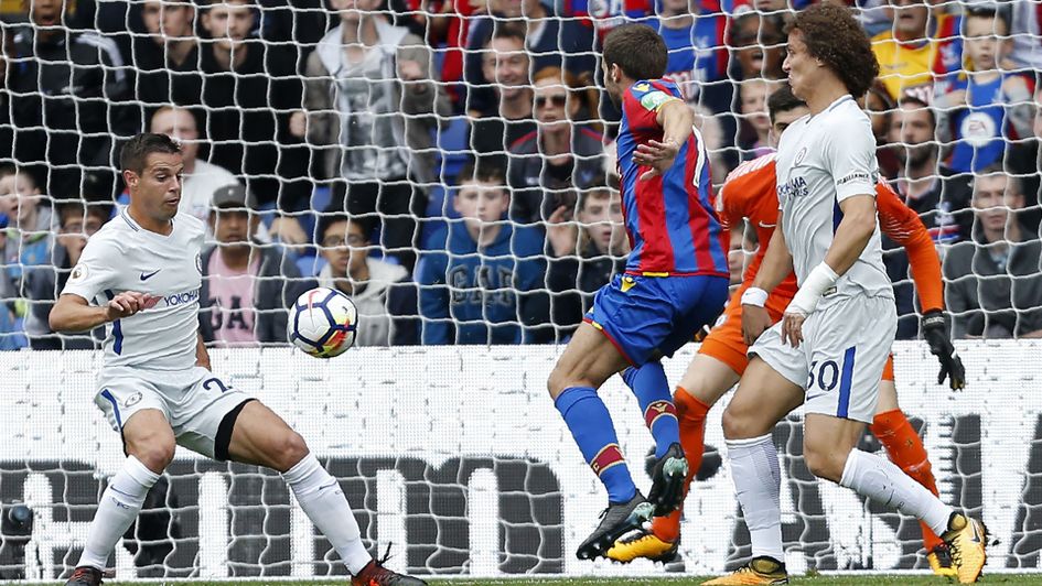 Palace open the scoring via Yohan Cabye's deflected shot