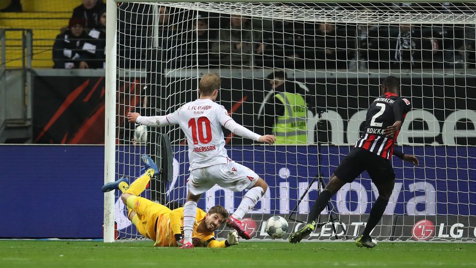 Sebastian Andersson scores against Eintracht Frankfurt