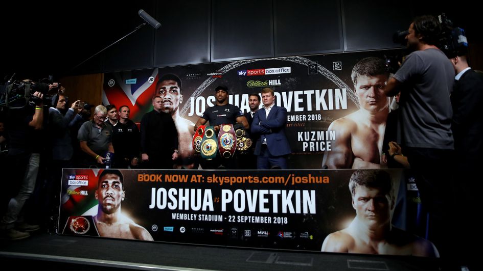 Anthony Joshua and Alexander Povetkin ahead of their fight