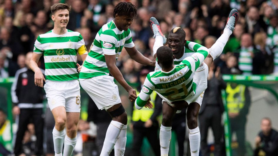 Celtic celebrate their winning goal