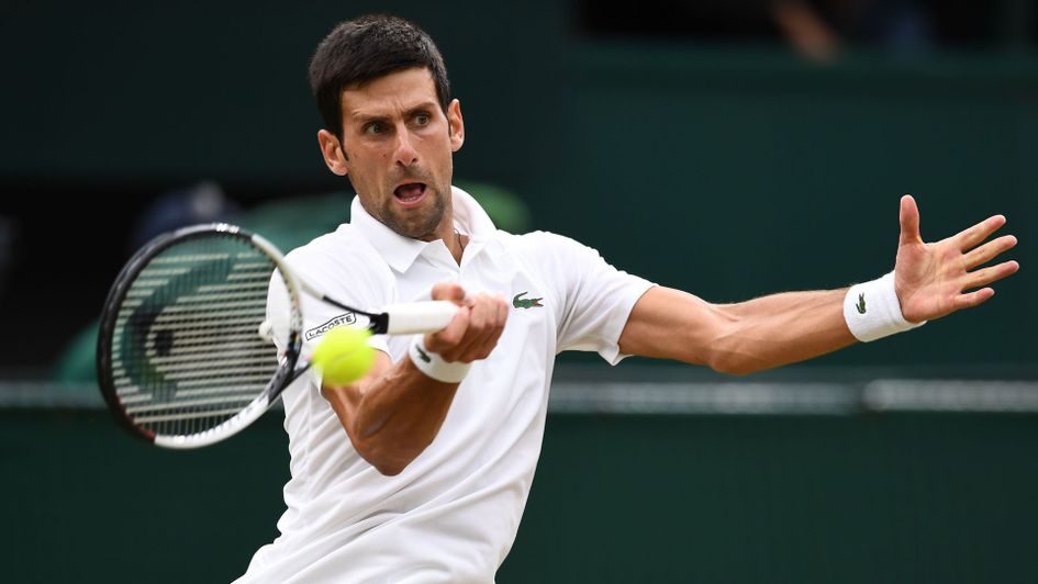Novak Djokovic in action against Rafael Nadal